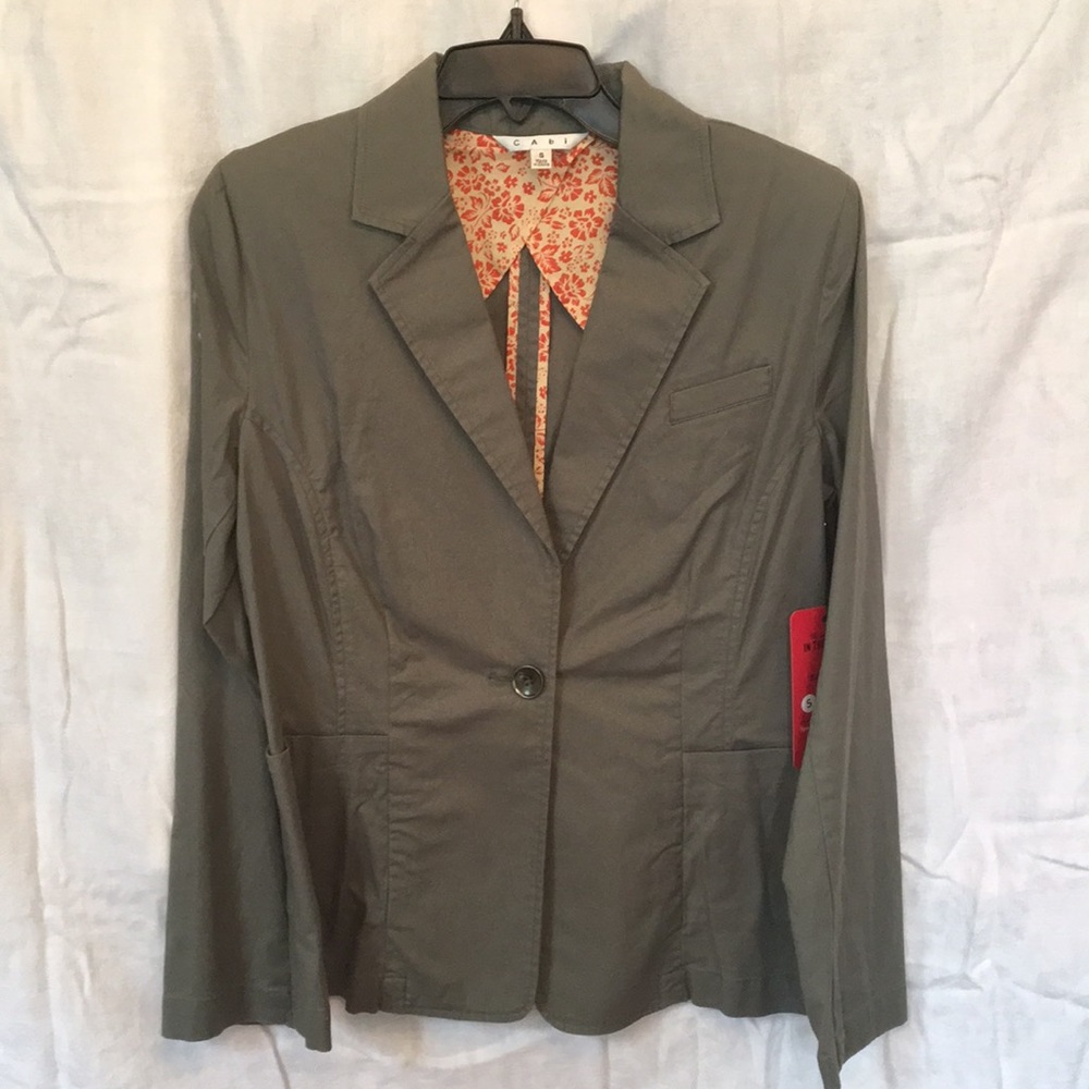CAbi NWT vintage army blazer in olive green